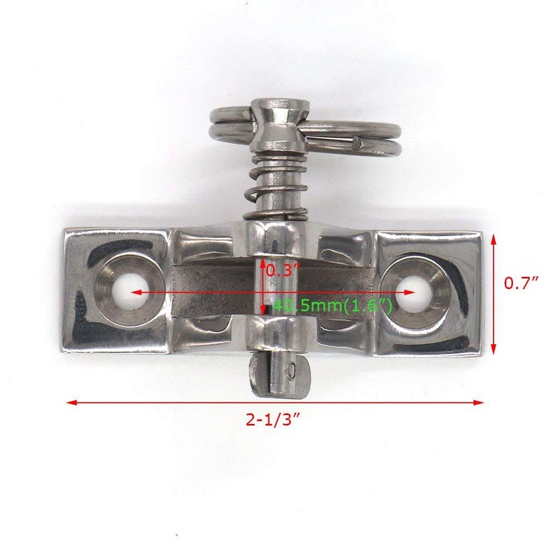 VTurboWay 4 Pack Bimini Top Deck Hinge with Pin and Ring, 316 Stainless Steel, Free Installation Screws - Image 3